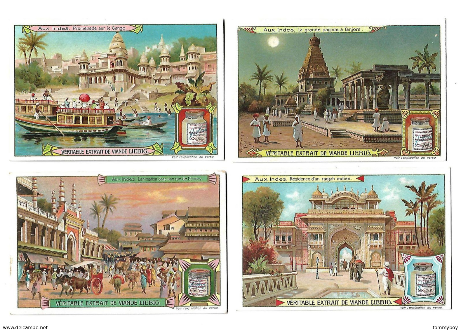 S 853, Liebig 6 Cards, Aux Indes (ref B22) - Liebig