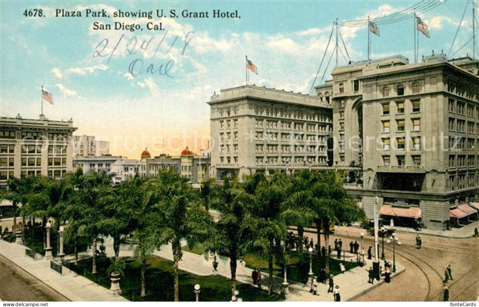 13310917 San_Diego_California Plaza Park Showing US Grand Hotel - Autres & Non Classés