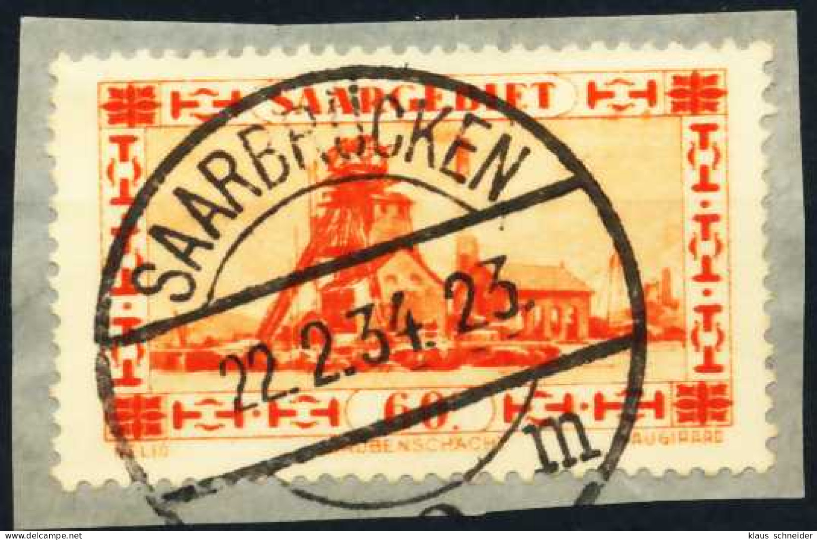 SAARGEBIET 1930 Nr 143 Gestempelt Briefstück Zentrisch X3F29D2 - Used Stamps