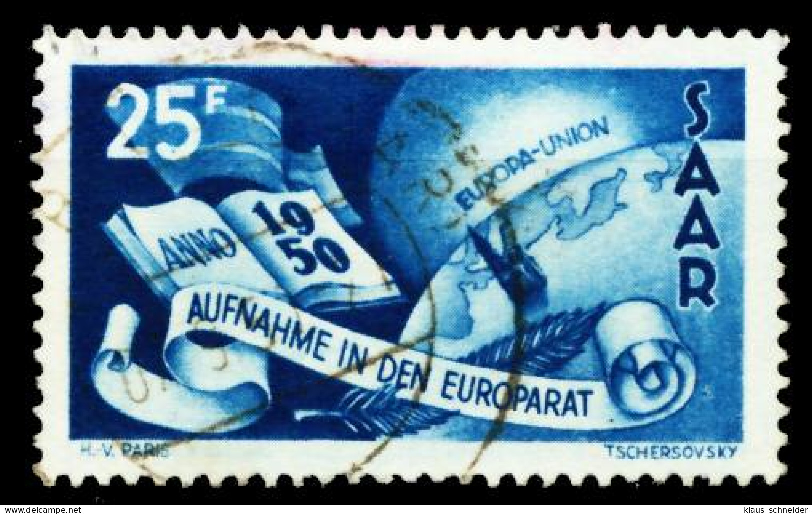 SAARLAND 1950 Nr 297 Zentrisch Gestempelt X41CF22 - Used Stamps