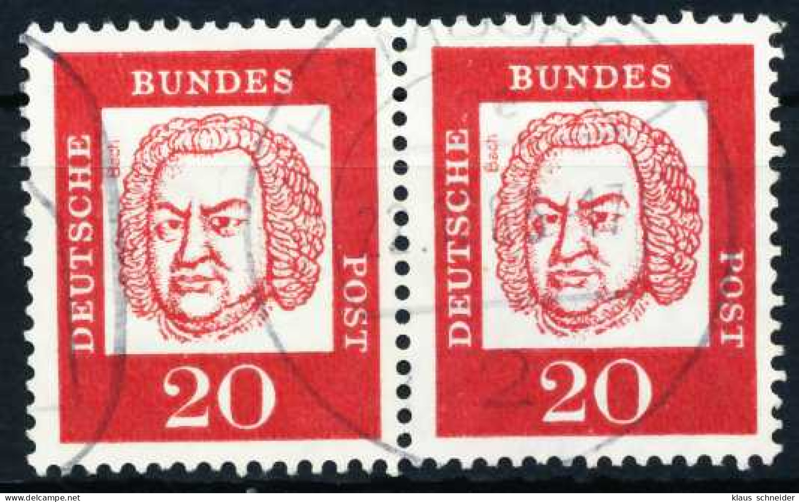 BRD DS BED. DEUT. Nr 352y Gestempelt WAAGR PAAR X580C0A - Used Stamps