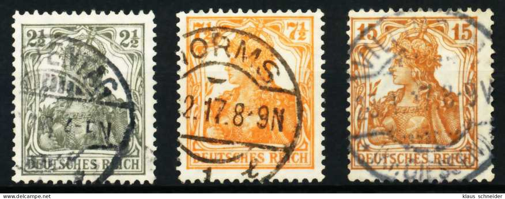 D-REICH K A Nr 98-100 Zentrisch Gestempelt X687142 - Used Stamps