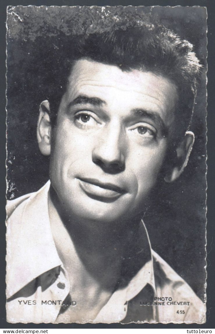 CARTOLINA  ANNI 40 -  ATTORE E CANTANTE YVES MONTAND - PUBBLICITA KORES - Música Y Músicos