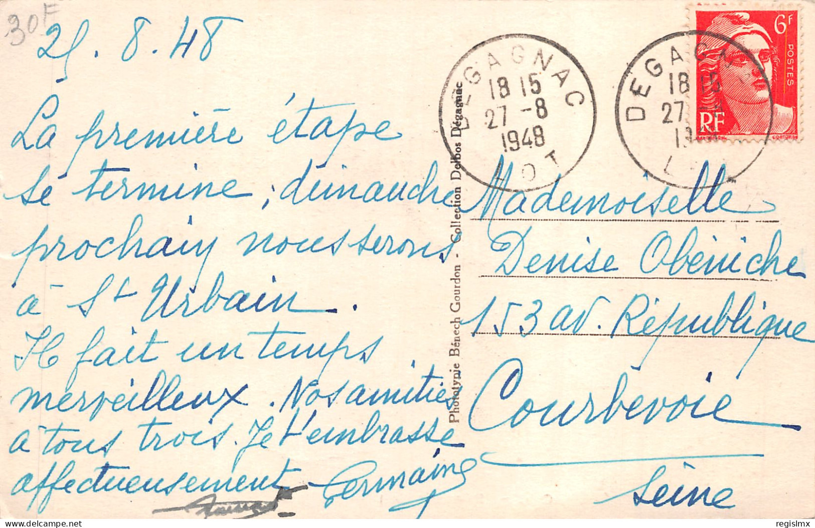 46-DEGAGNAC-N°519-D/0121 - Other & Unclassified