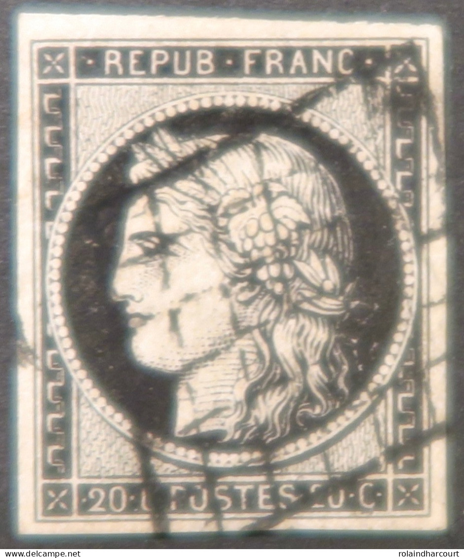 X1115 - FRANCE - CERES N°3 - LUXE - GRILLE NOIRE - 1849-1850 Cérès