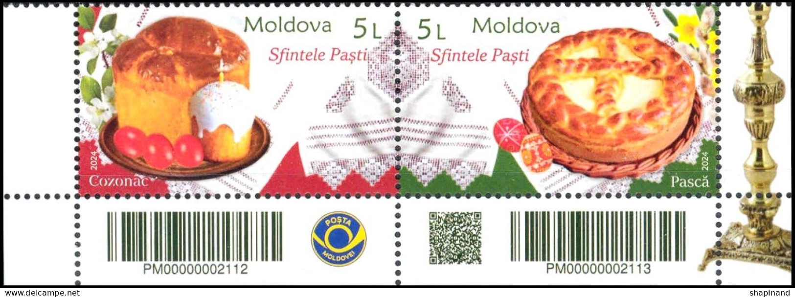 Moldova 2024  "Holy Easter" 2v Zd Quality:100% - Moldavie