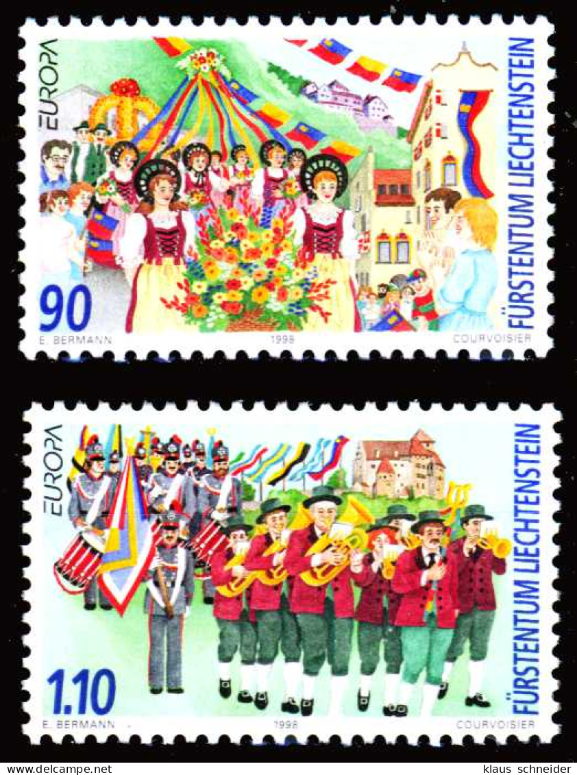 LIECHTENSTEIN 1998 Nr 1165-1166 Postfrisch S54556A - Unused Stamps