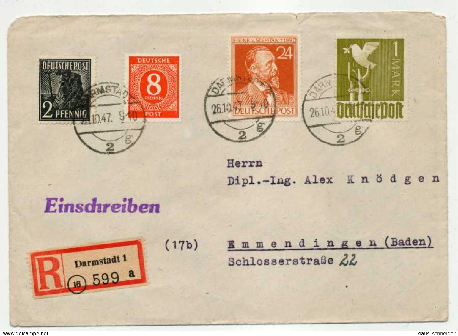 ALL.BES.GEM.AUSG Nr DIVERSE EINSCHREIBEN BRIEF X7C2682 - Andere & Zonder Classificatie