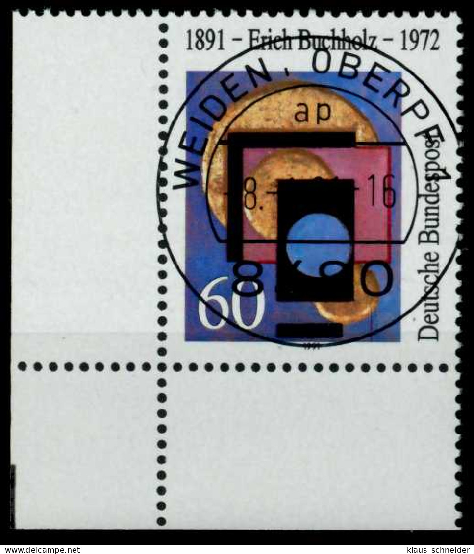 BRD 1991 Nr 1493 Zentrisch Gestempelt ECKE-ULI X84DF9A - Used Stamps