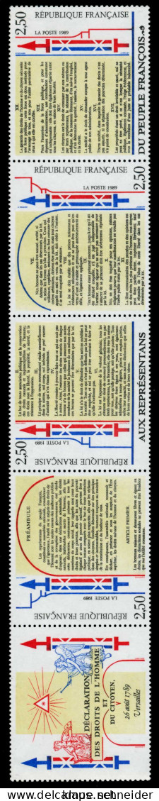 FRANKREICH 1989 Nr ZF Und 2735-2738 Postfrisch 5ER STR S02565A - Unused Stamps