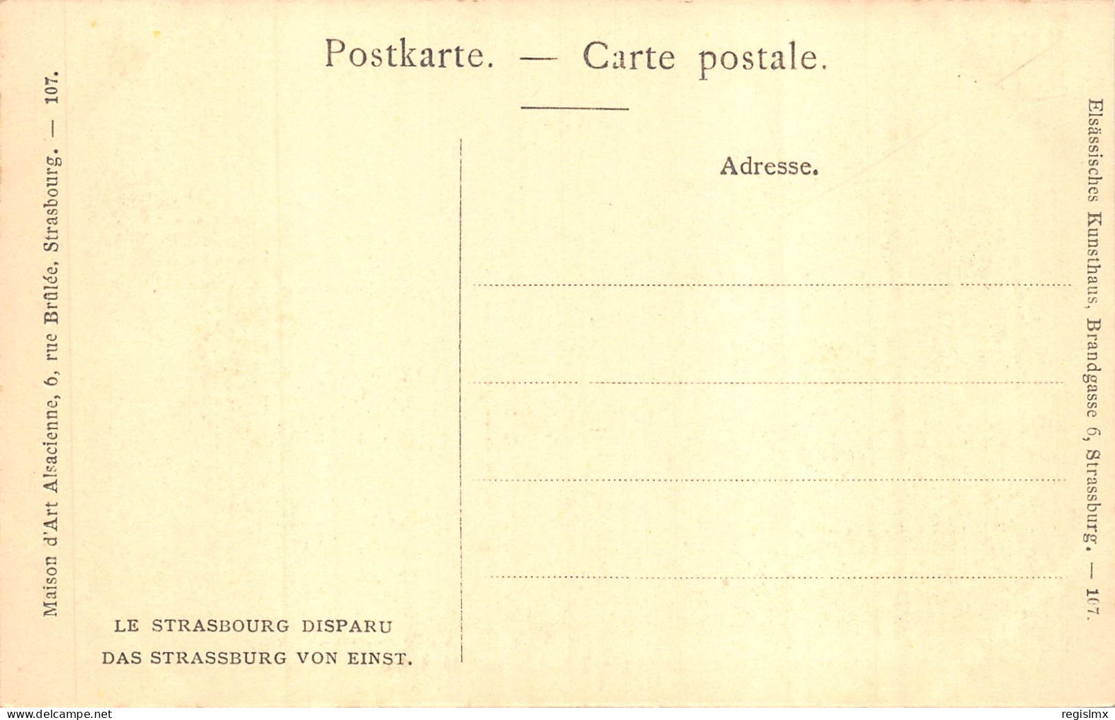 67-STRASBOURG-DISPARU-N°521-E/0383 - Strasbourg