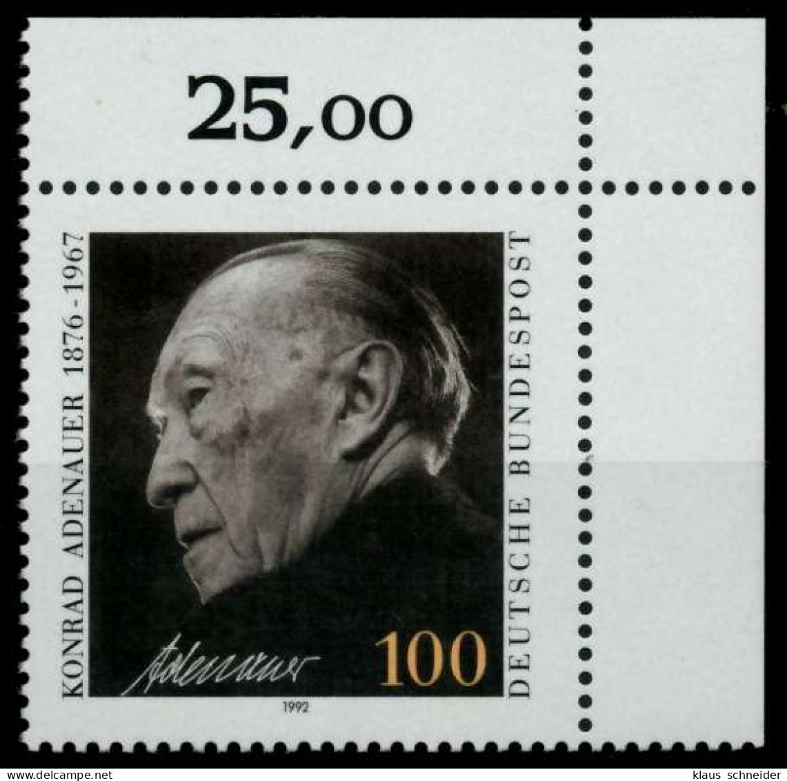 BRD 1992 Nr 1601 Postfrisch ECKE-ORE X8CD63E - Unused Stamps