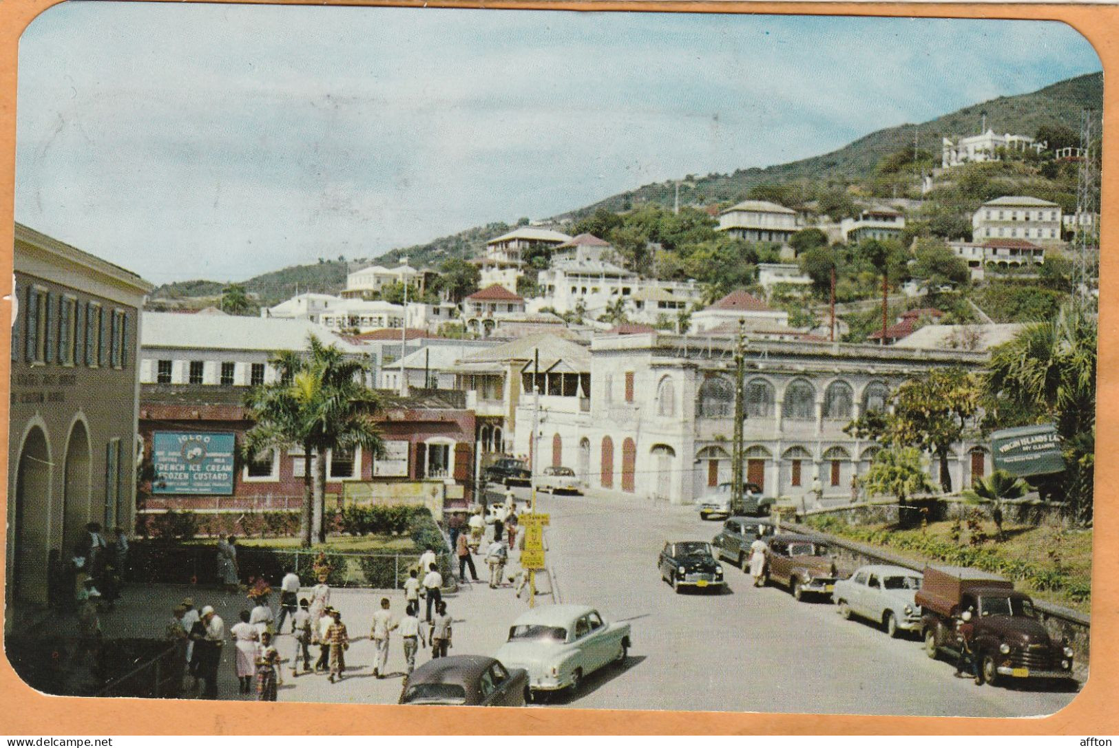 St Thomas IS VI Old Postcard Mailed - Jungferninseln, Amerik.