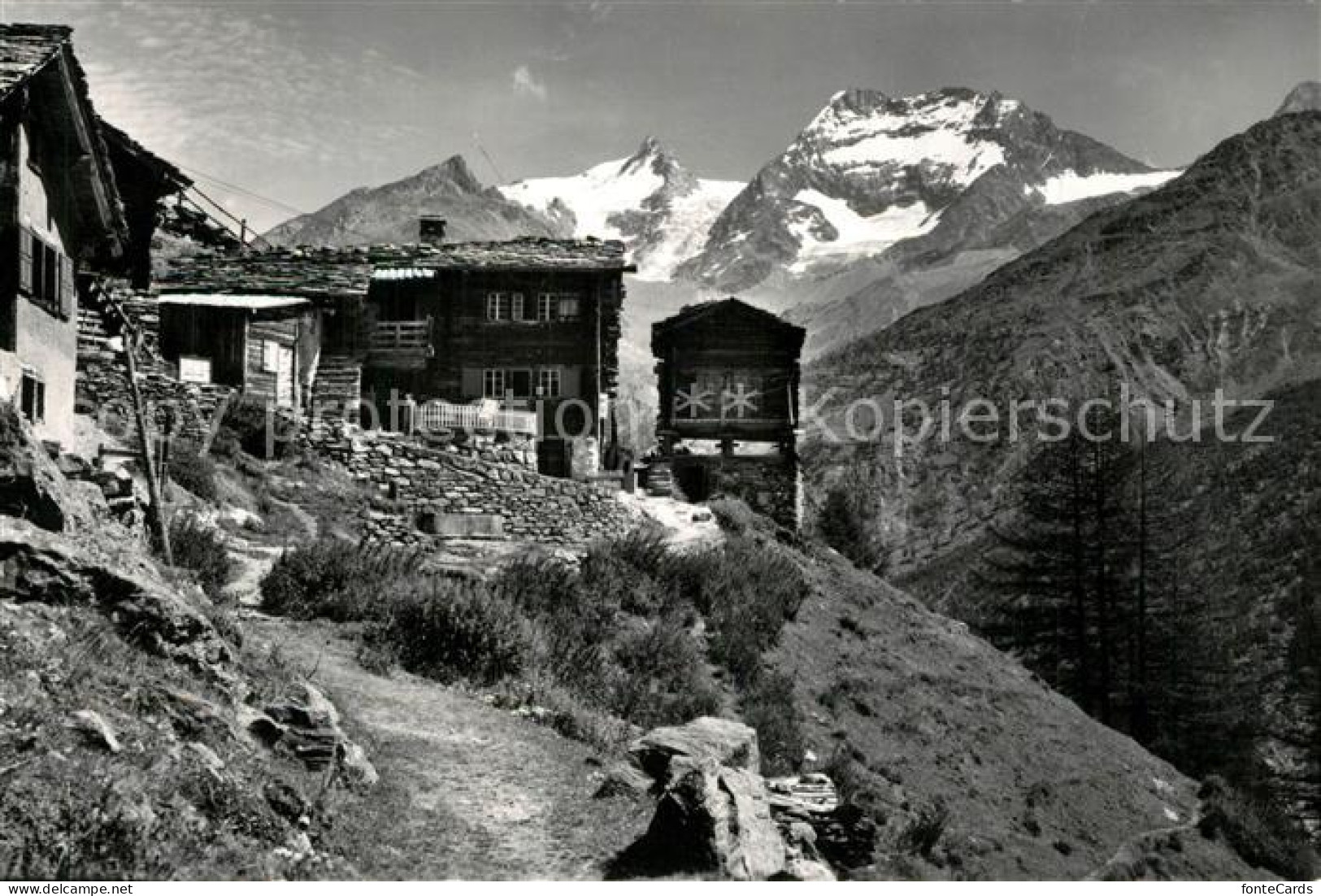 13308694 Saas-Fee Hohnegg Mit Fletschhorn Und Lagginhorn Saas-Fee - Sonstige & Ohne Zuordnung