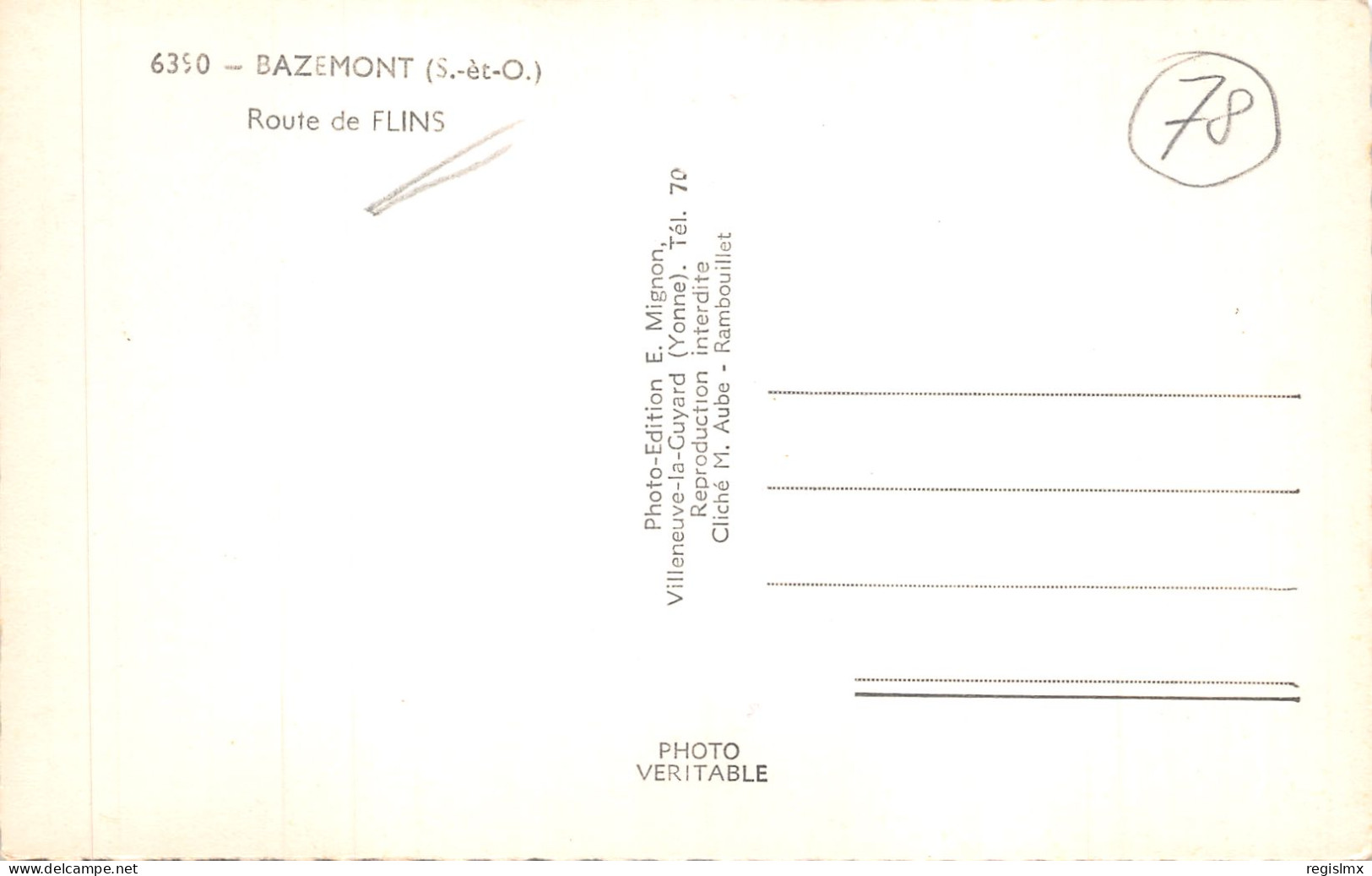 78-BAZEMONT-N°522-C/0379 - Autres & Non Classés