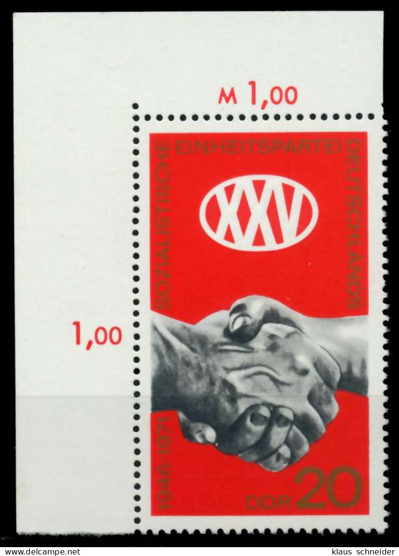 DDR 1971 Nr 1667 Postfrisch ECKE-OLI X9863E2 - Unused Stamps