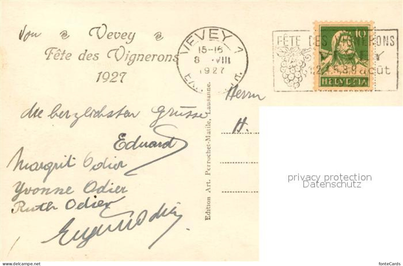 13308598 Vevey VD Fete Des Vignerons 1927 Vevey VD - Sonstige & Ohne Zuordnung