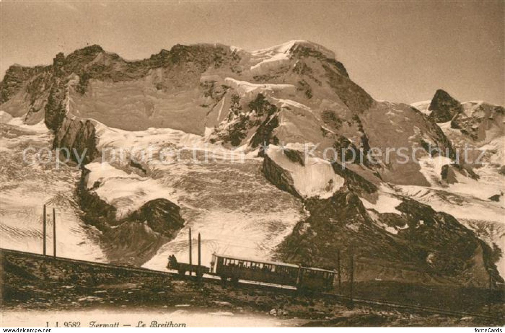 13308590 Zermatt VS Mit Bergbahn Und Breithorn Zermatt VS - Sonstige & Ohne Zuordnung