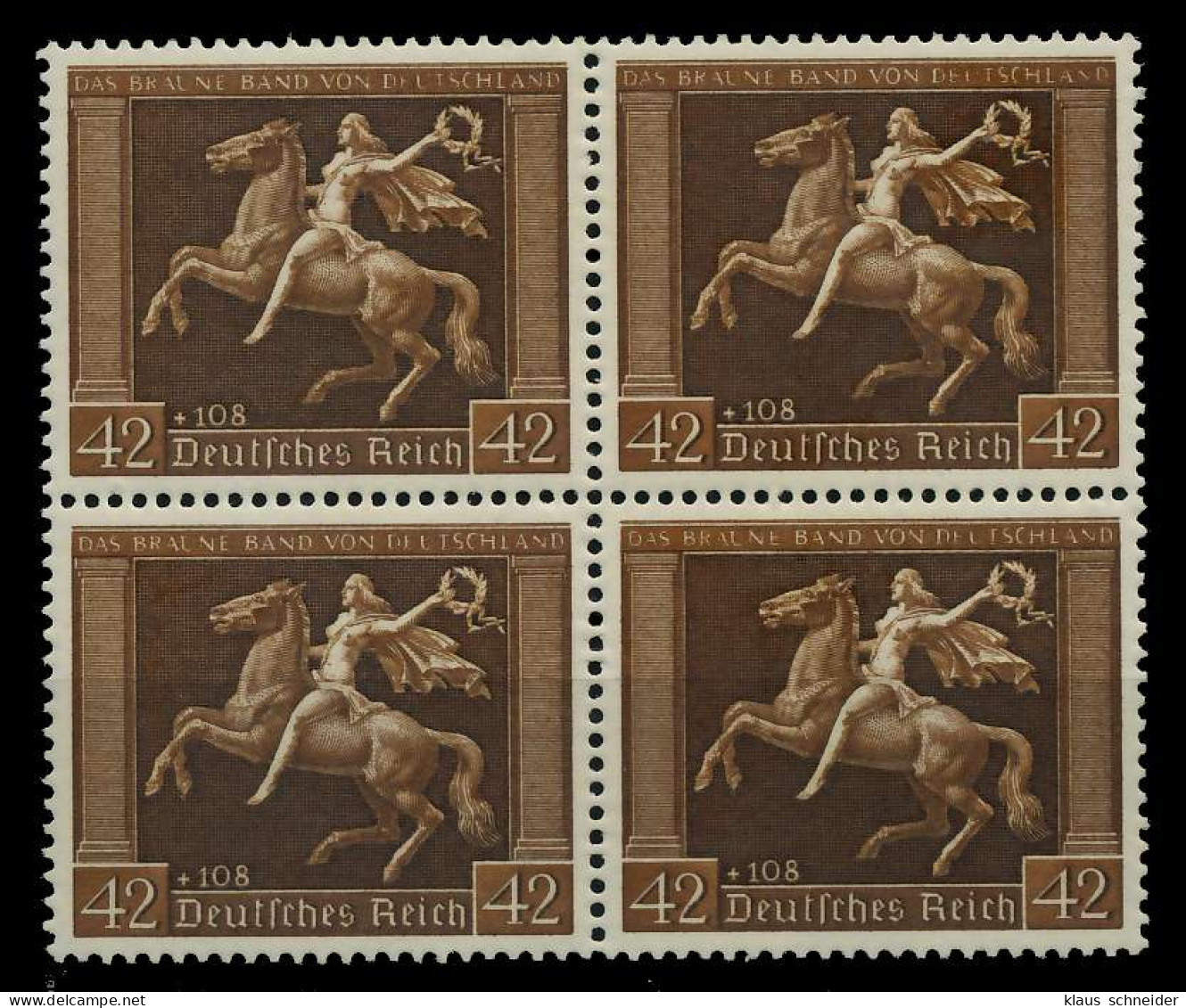3. REICH 1938 Nr 671y Postfrisch VIERERBLOCK X77D49A - Neufs