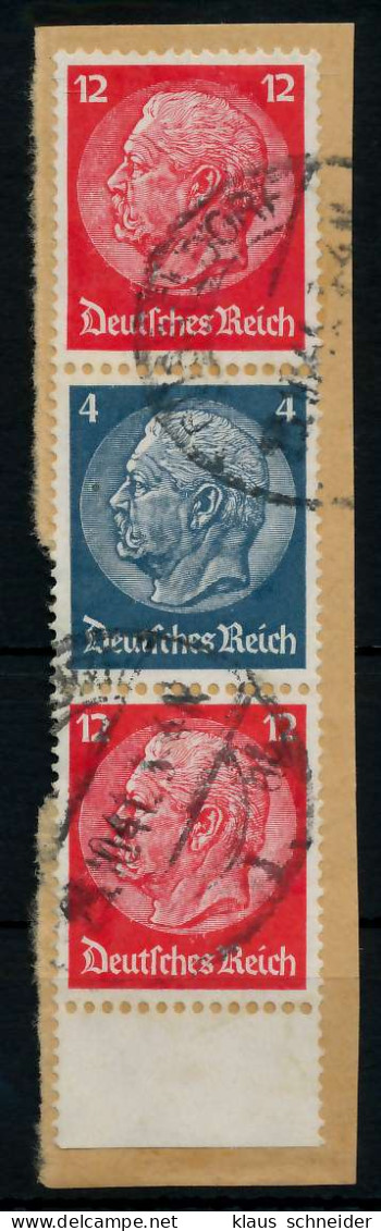 D-REICH ZUSAMMENDRUCK Nr S166 Gestempelt 3ER STR Briefstück X7A6346 - Zusammendrucke