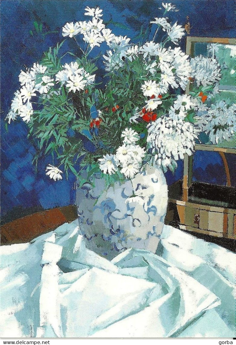 *CPM - Cartes De Voeux Double - Vase De Fleurs Blanches - Peinture De Sophie Birdwood (Royaume Uni) Pour UNICEF - Anno Nuovo