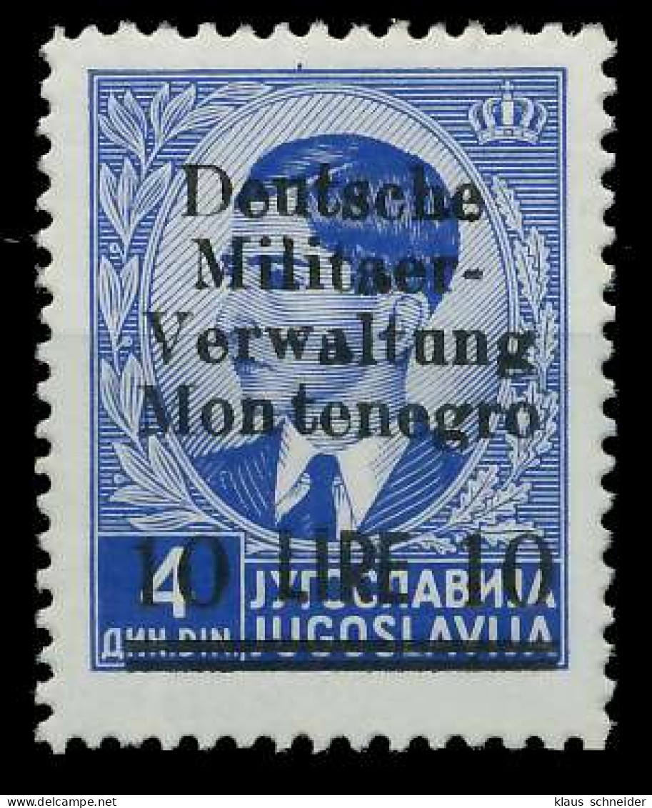 BES. 2WK MONTENEGRO Nr 8 Postfrisch X7DCCCA - Besetzungen 1938-45