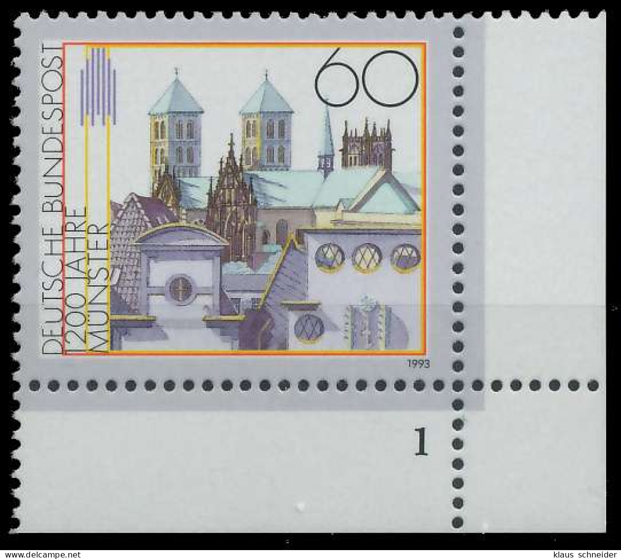 BRD 1993 Nr 1645 Postfrisch FORMNUMMER 1 S5444E6 - Nuovi