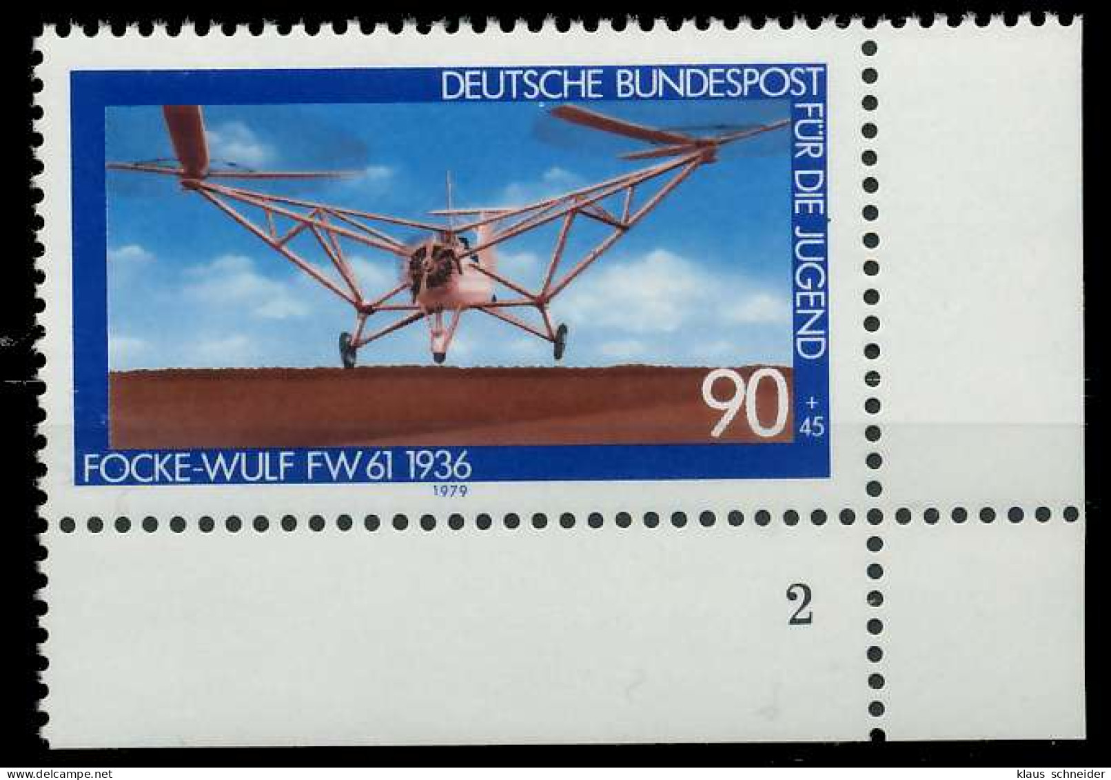 BRD 1979 Nr 1008 Postfrisch FORMNUMMER 2 S5F5182 - Ungebraucht