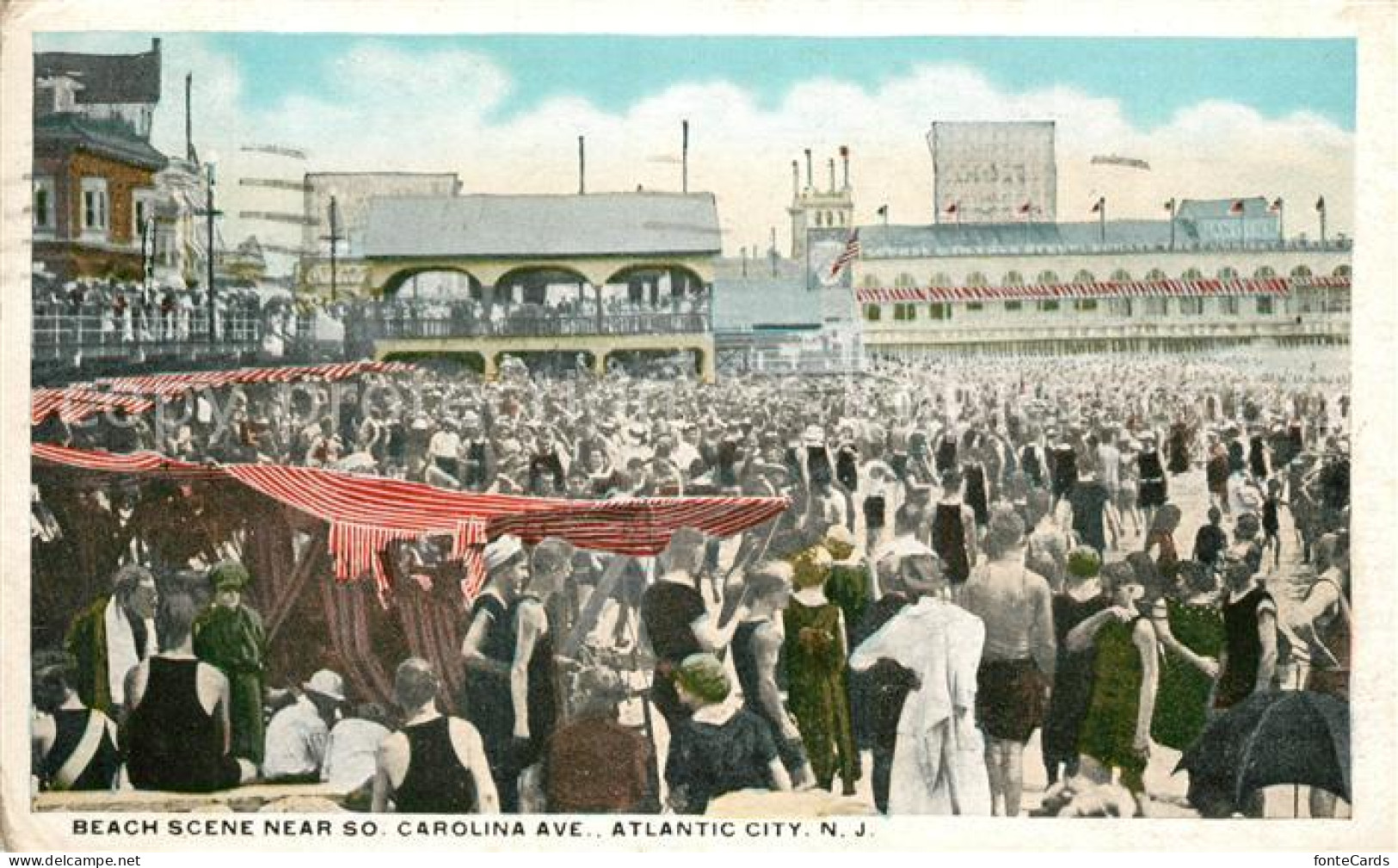 13307911 Atlantic_City_New_Jersey Beach Scene Near South Carolina Avenue - Andere & Zonder Classificatie