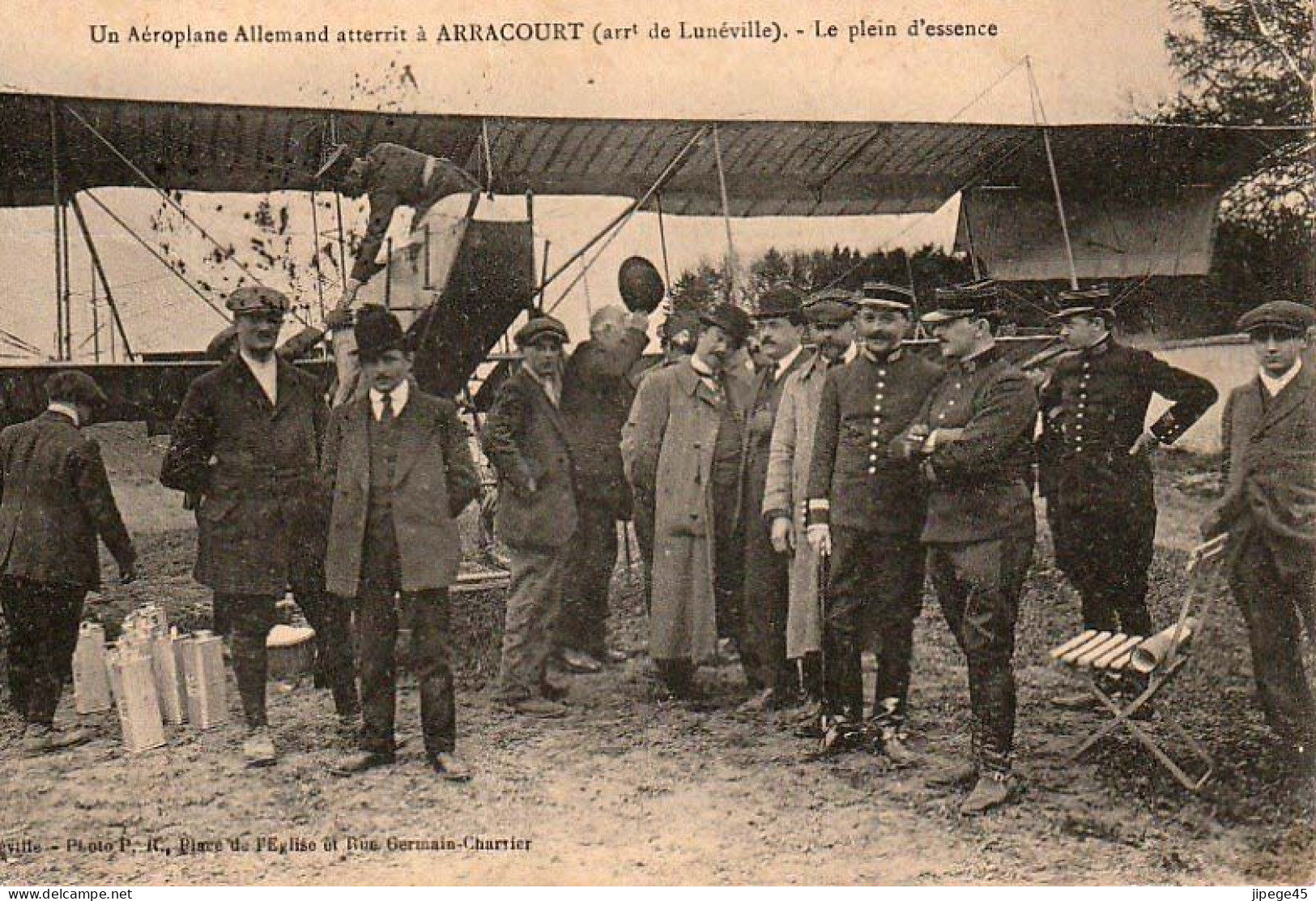 CPA - Biplan Allemand à Arracourt . Le Plein D'essence. - ....-1914: Vorläufer