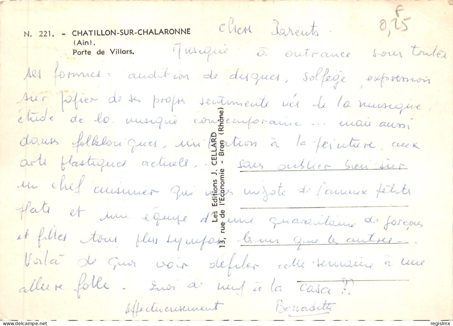 01-CHATILLON SUR CHALARONNE-N°524-A/0293 - Châtillon-sur-Chalaronne