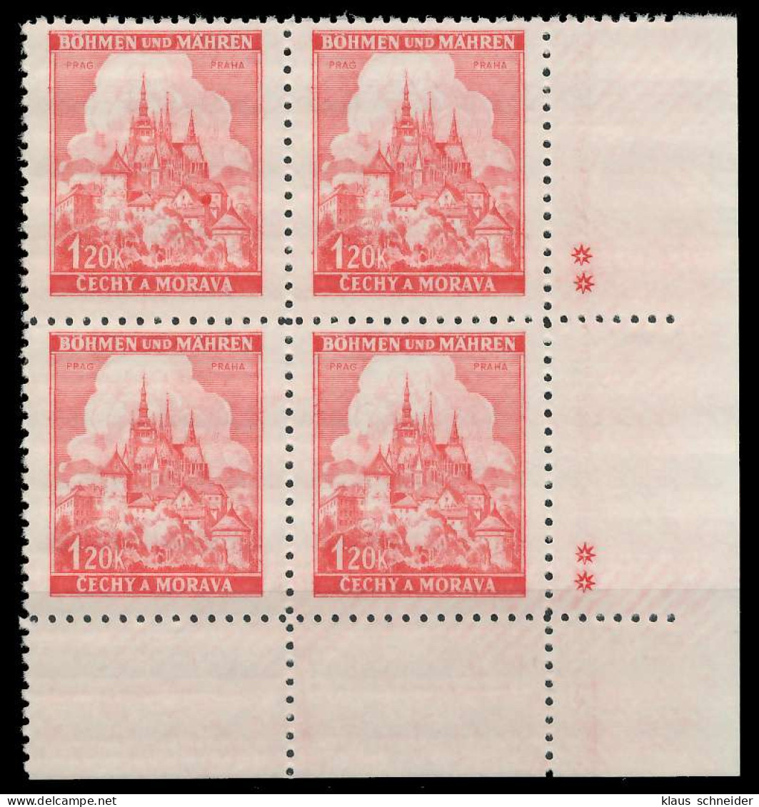 BÖHMEN MÄHREN 1941 Nr 68bPlSt2R Postfrisch VIERERBLOCK X8284F2 - Ungebraucht