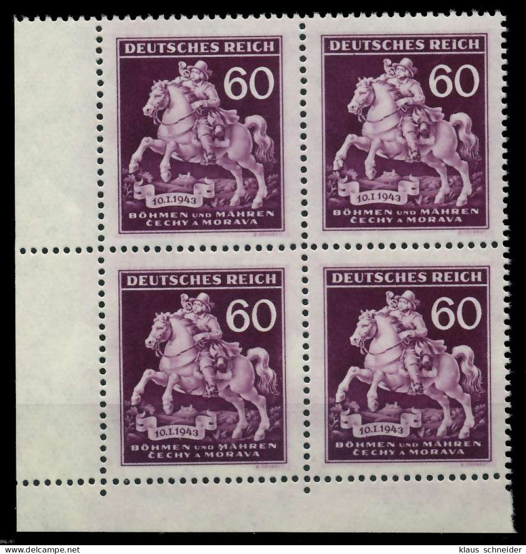 BÖHMEN MÄHREN 1943 Nr 113VII Und 113 Postfrisch VIERERBLO X82AC2A - Unused Stamps