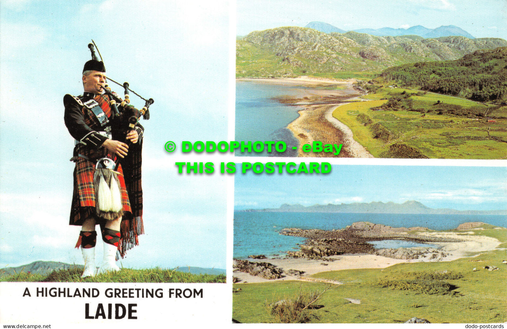 R522147 A Highland Greeting From Laide. Gruinard Bay. Mellon Udrigle. Multi View - Monde