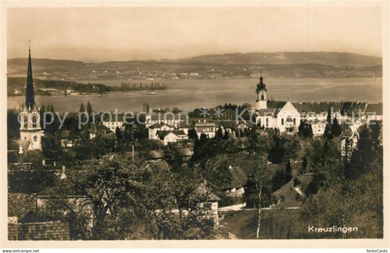 13307491 Kreuzlingen TG Stadtpanorama Mit Blick Ueber Den Bodensee Kreuzlingen T - Sonstige & Ohne Zuordnung