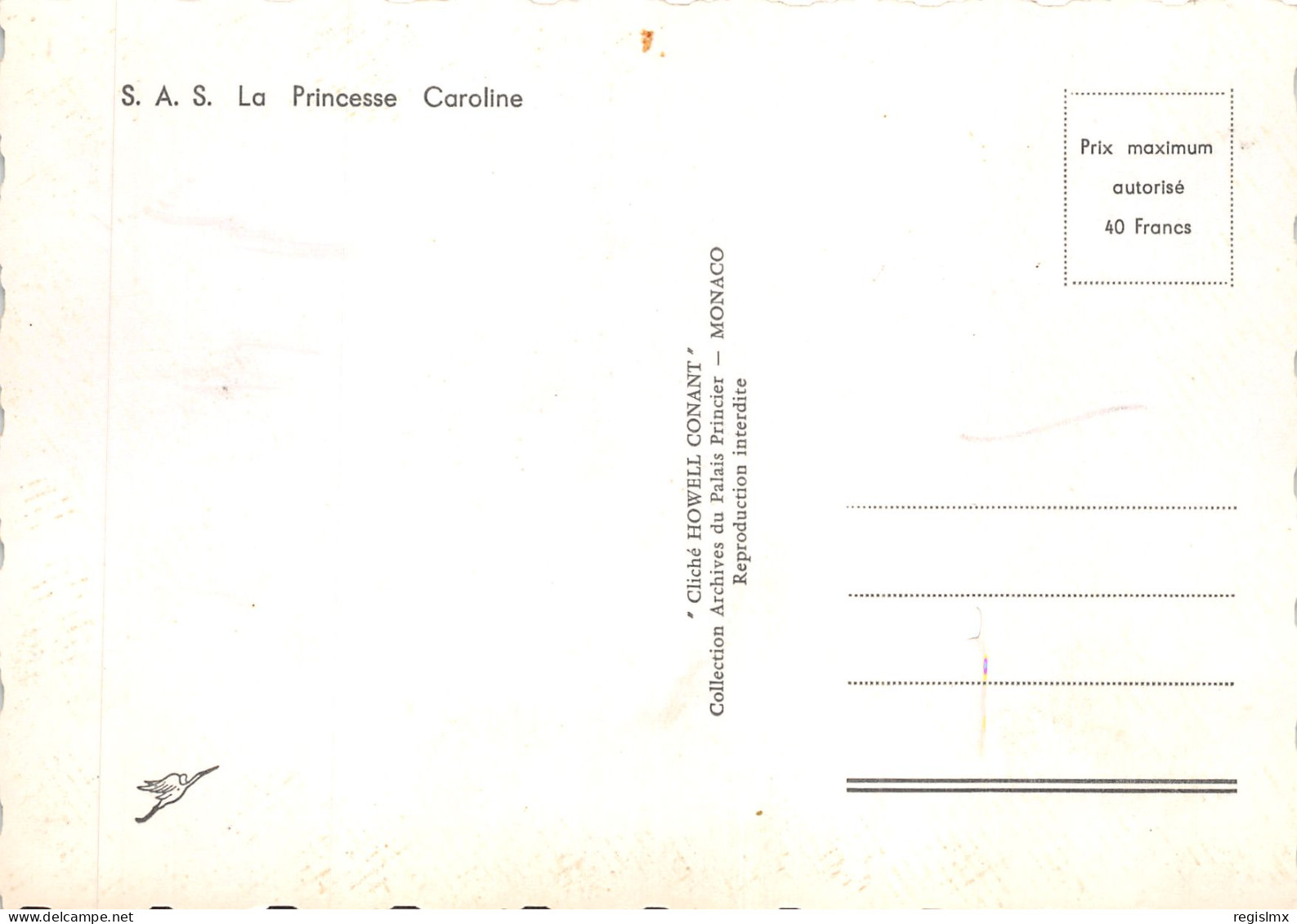 06-MONACO-LA PRINCESSE CAROLINE ENFANT-N°524-D/0117 - Autres & Non Classés