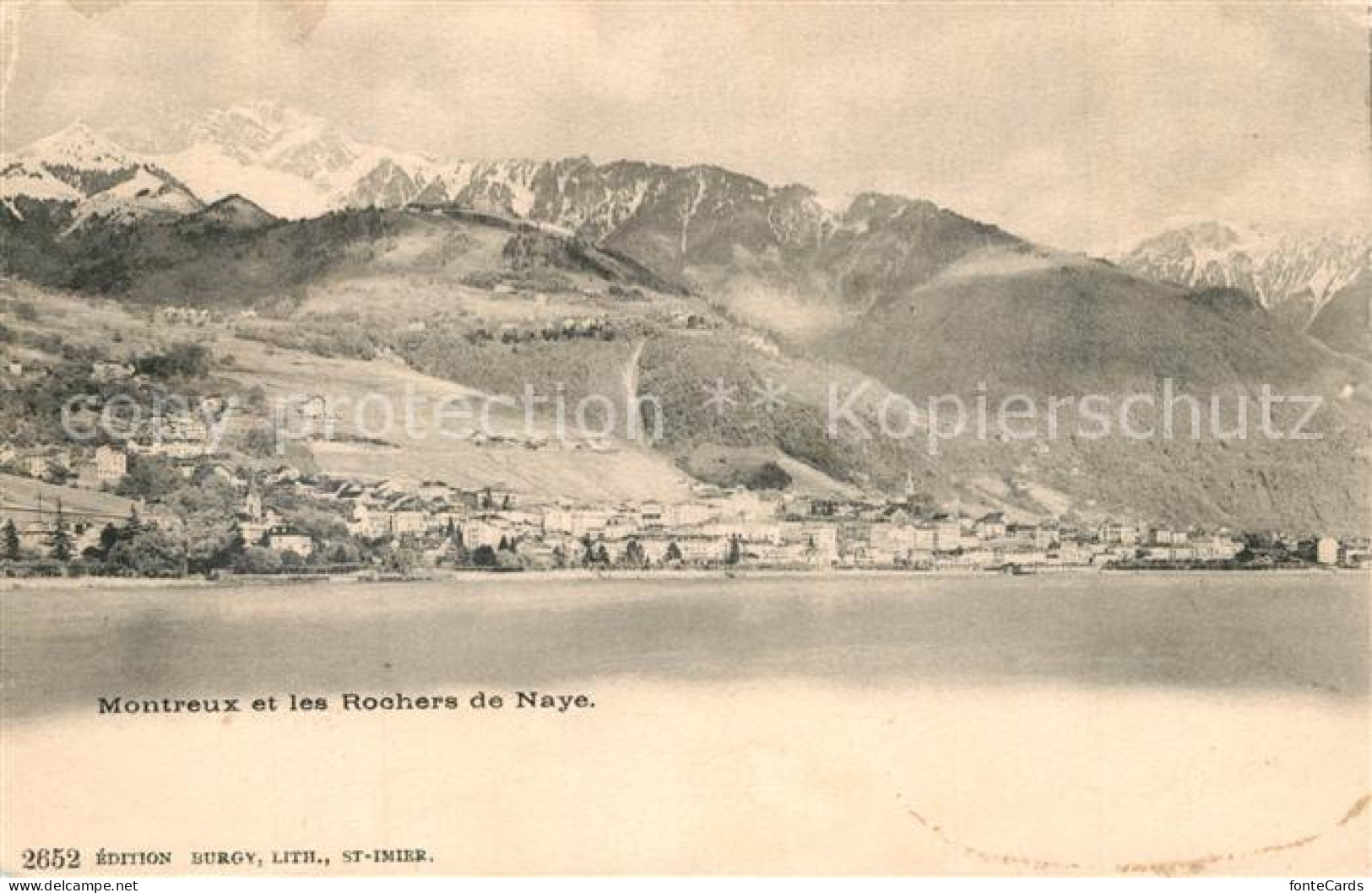 13307481 Montreux VD Lac Leman Et Les Rochers De Naye Montreux VD - Sonstige & Ohne Zuordnung
