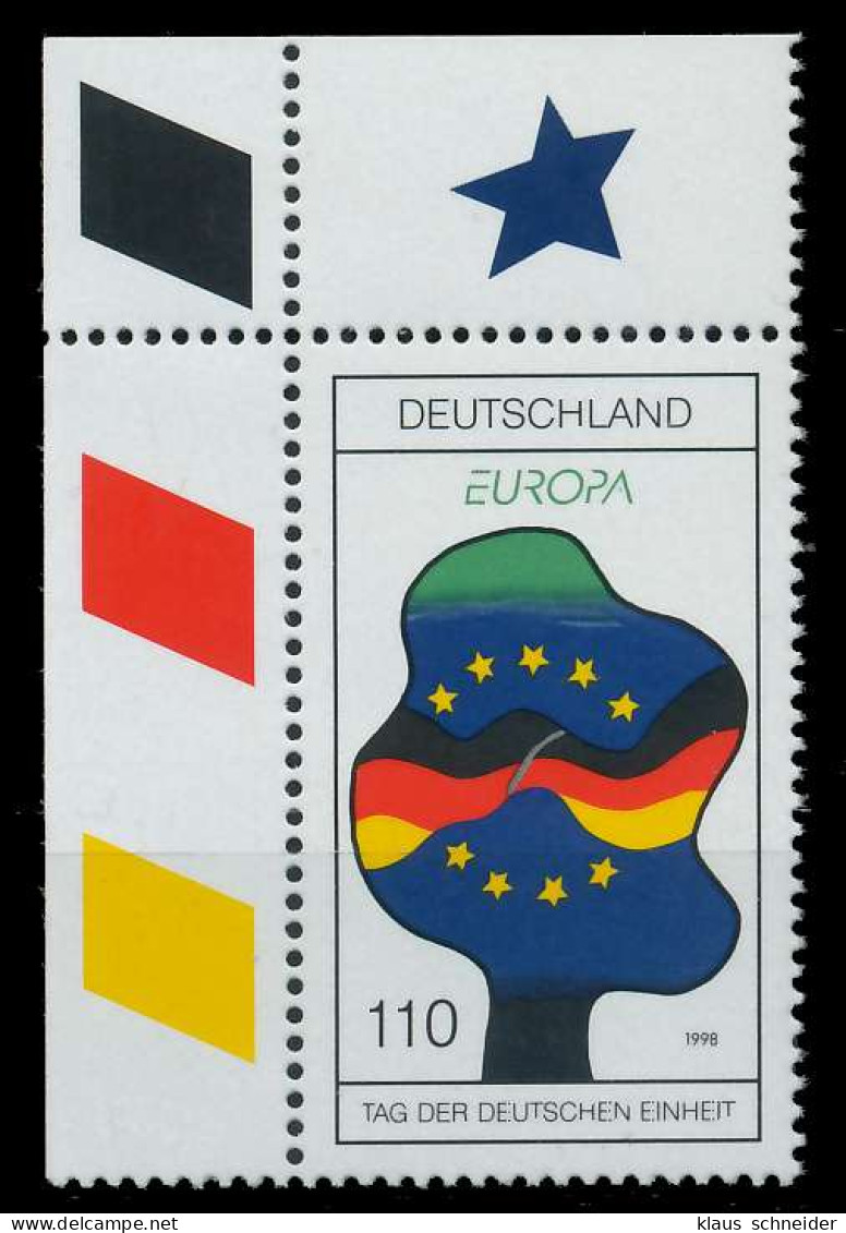 BRD BUND 1998 Nr 1985 Postfrisch ECKE-OLI S7AC17E - Ongebruikt