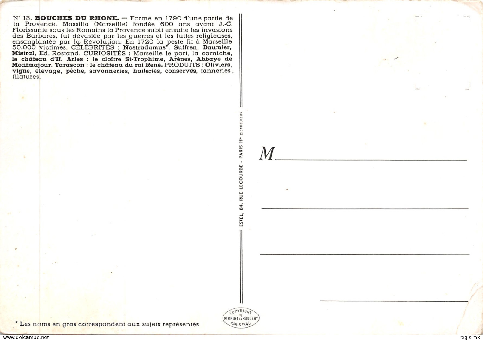 13-PANORAMA DES BOUCHES DU RHONE-N°525-D/0103 - Autres & Non Classés