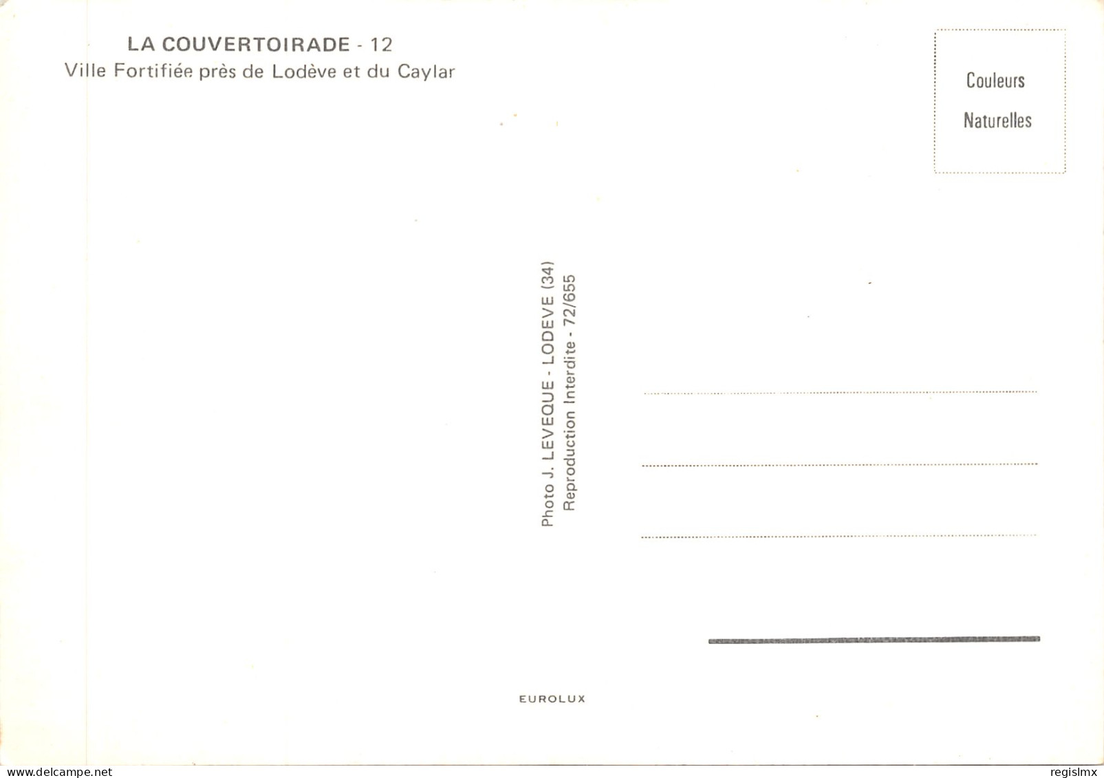 12-LA COUVERTOIRADE-N°525-D/0027 - Other & Unclassified
