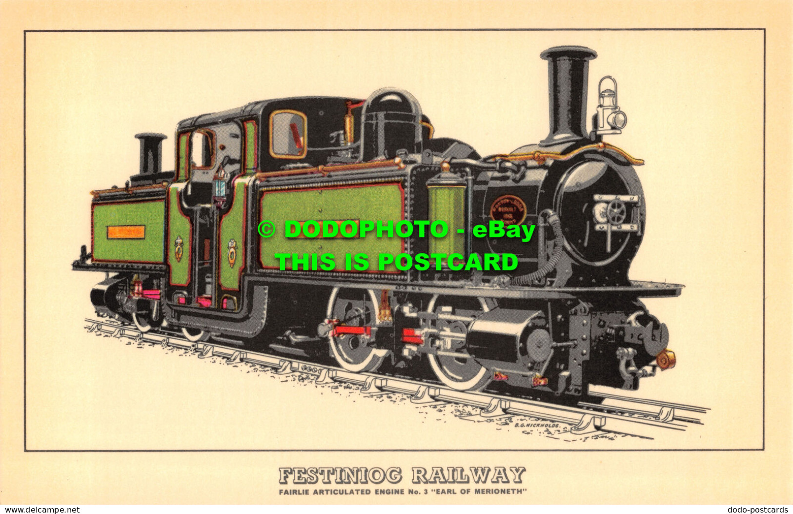R522161 Festiniog Railway. Fairlie Articulated Engine. No. 3. Earl Of Merioneth. - Monde