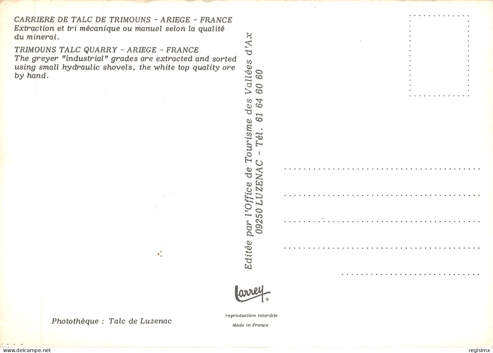 09-TRIMOUNS-CARRIERE DE TALC-N°525-B/0399 - Autres & Non Classés