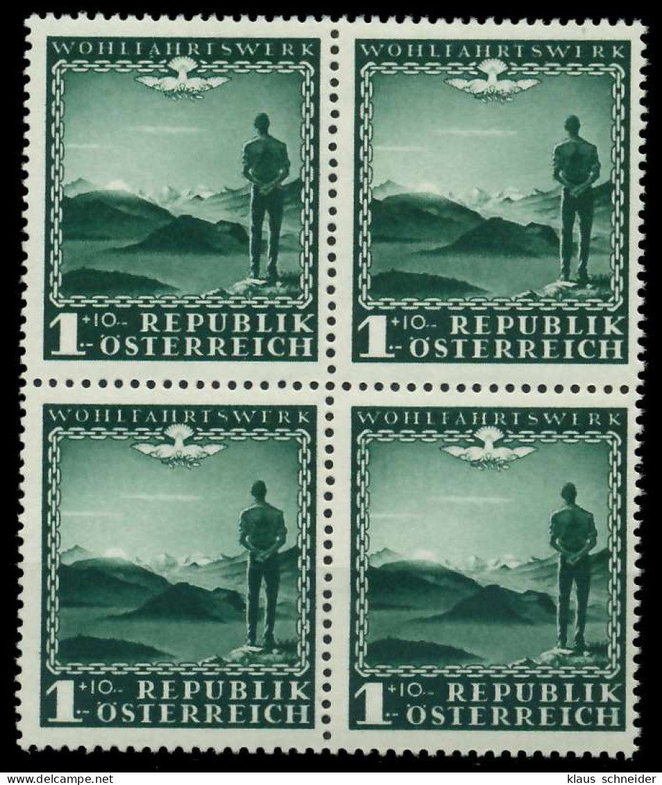 ÖSTERREICH 1945 Nr 720 Postfrisch VIERERBLOCK X8A6BA6 - Unused Stamps