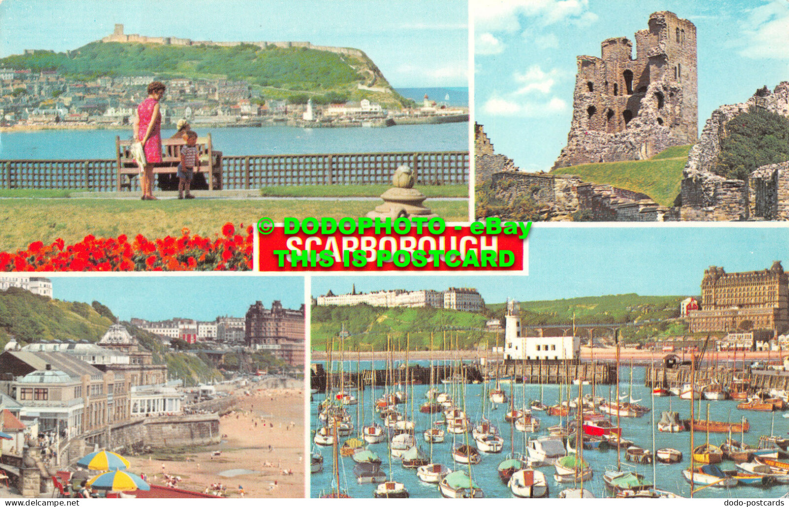 R522371 Scarborough. Castle And South Bay. The Spa. The Castle. E. T. W. Dennis. - Monde