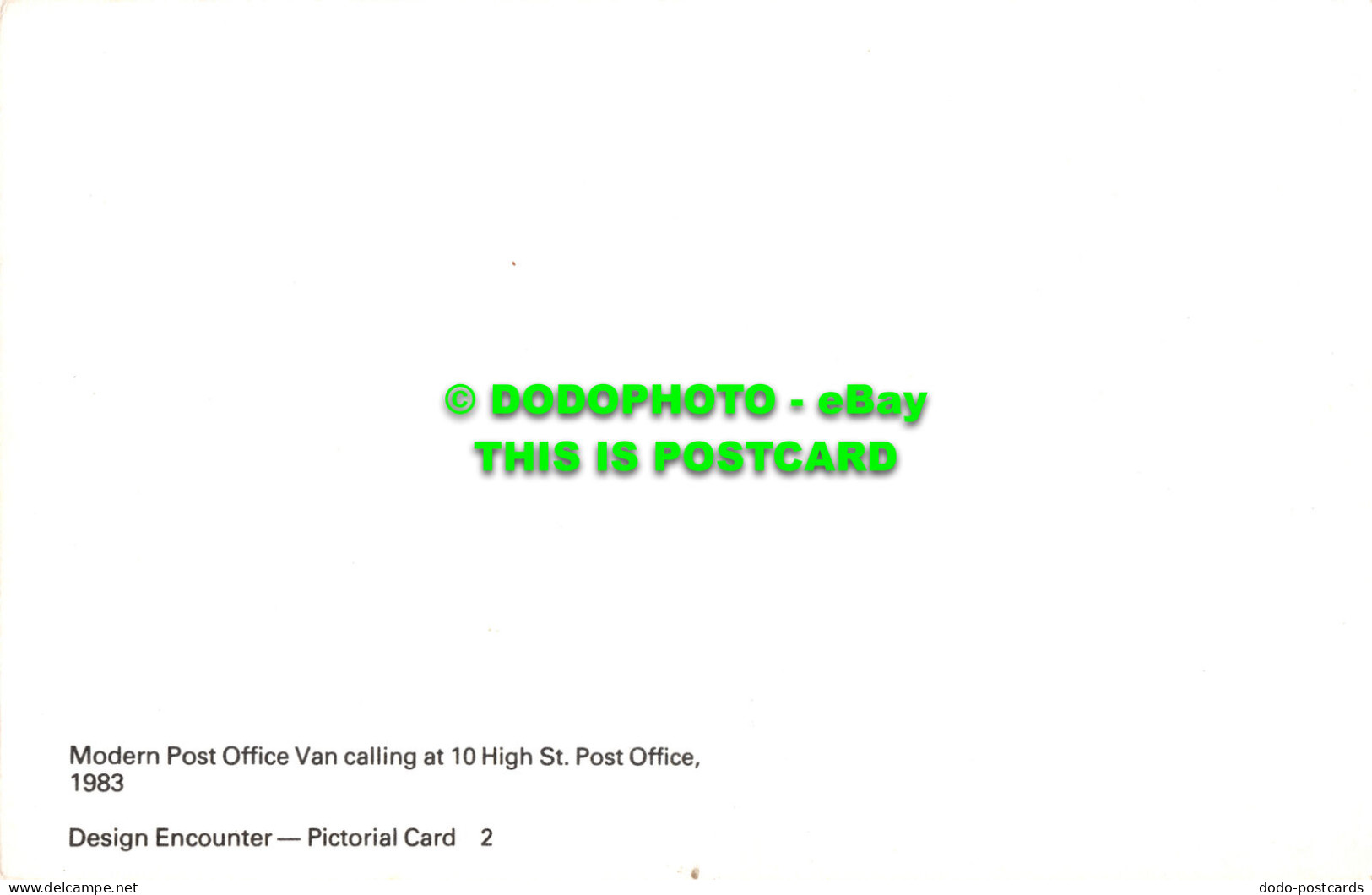 R522169 Modern Post Office Van Calling At 10 High St. Post Office. Design Encoun - Monde