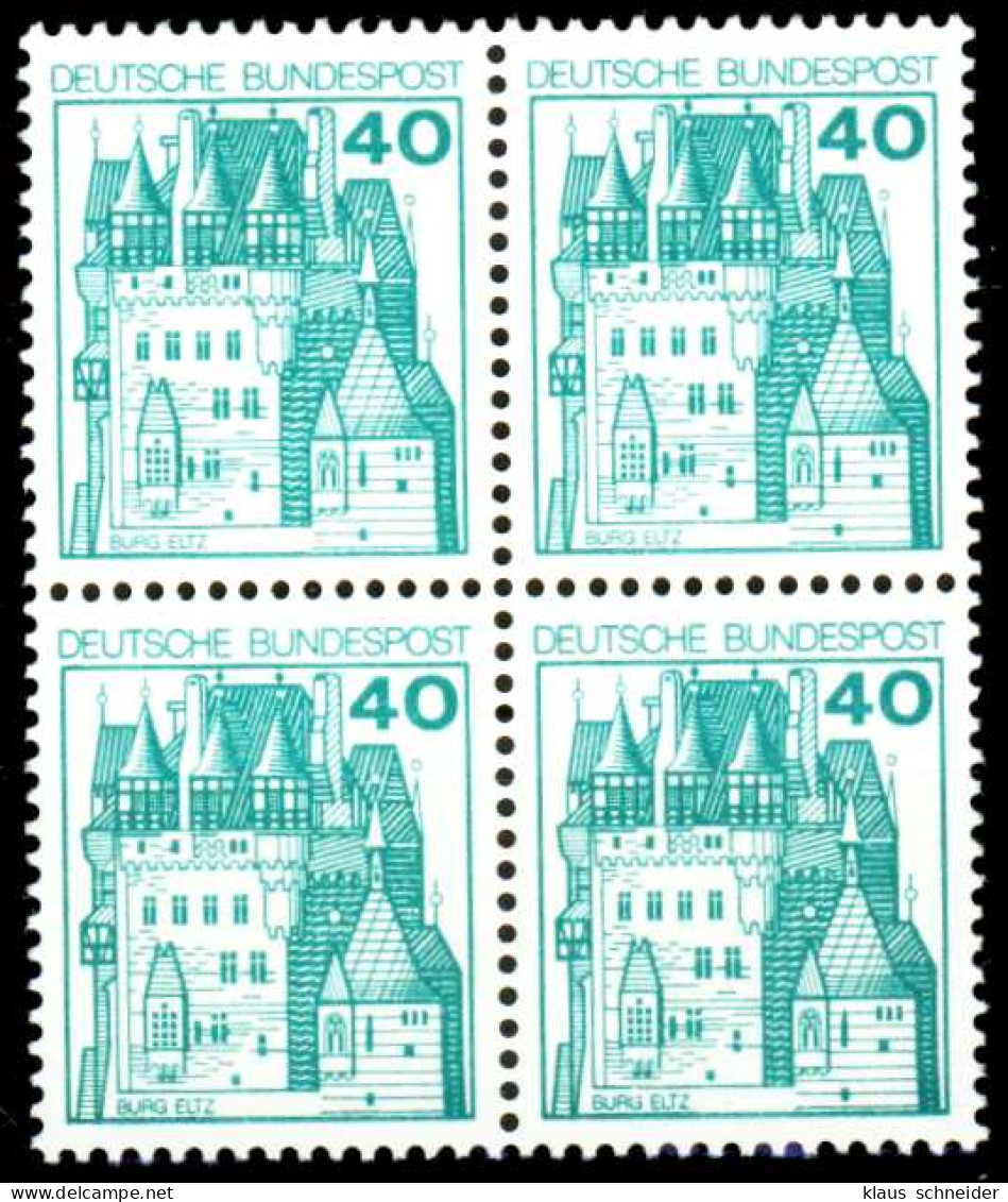 BRD DS BURGEN U. SCHLÖSSER Nr 915 Postfrisch VIERERBLOC S98881A - Unused Stamps