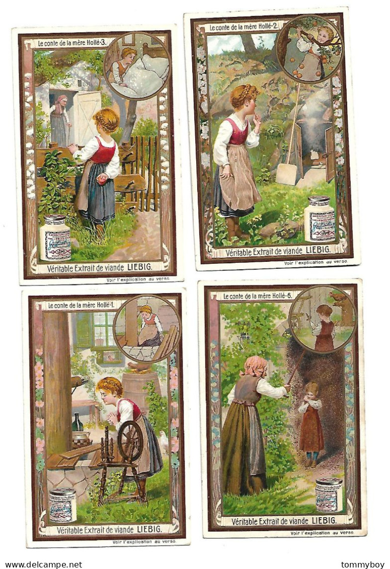 S 851, Liebig 6 Cards, Le Conte De La Mère Hollé (one Card Has Smaal Damage At One Corner), (ref B22) - Liebig