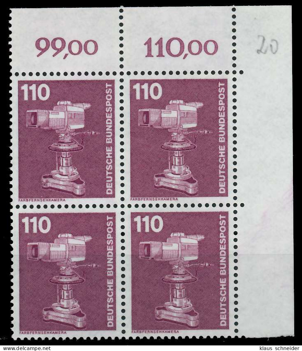 BRD DS INDUSTRIE U. TECHNIK Nr 1134 Postfrisch VIERERBL X92BE32 - Unused Stamps