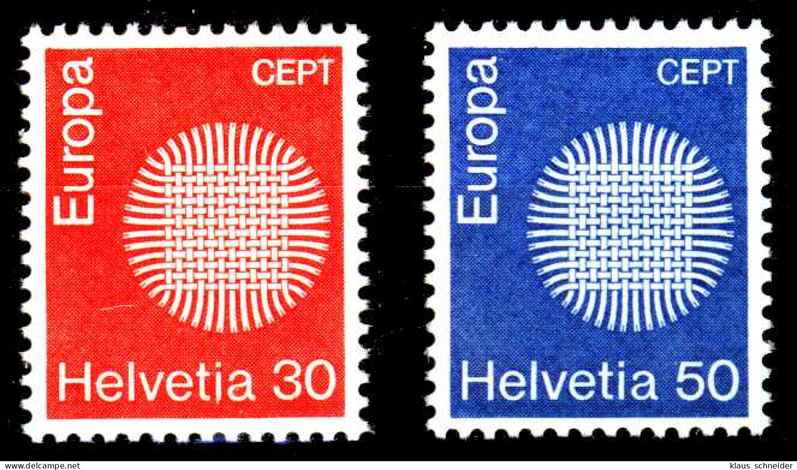 SCHWEIZ 1970 Nr 923-924 Postfrisch SA6EA92 - Unused Stamps