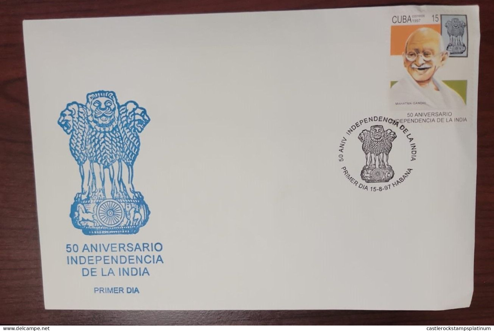 O) 1997 CUBA, CARIBBEAN,  MAHATMA GANDHI,  LEADER INDEPENDENCE MOVEMENT, ARCHITECT OF A FORM OF NON-VIOLENT CIVIL DISOBE - Otros & Sin Clasificación